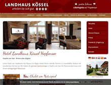 Tablet Screenshot of landhaus-koessel.de